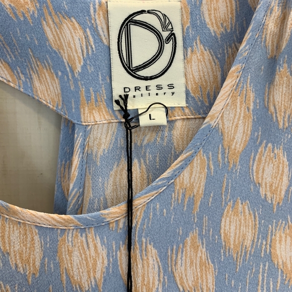 Dress Gallery Blue Peach Hi Lo Tank Tunic L - Picture 3 of 3